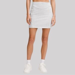 Lululemon Heathered Gray Scuba HR Mini Skirt NWT